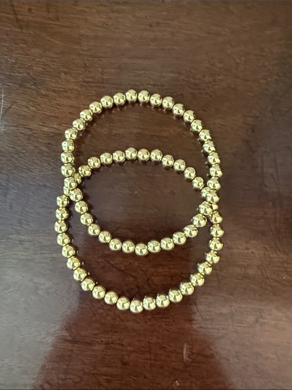 enewton Gold Beaded Stretch Bracelet Set